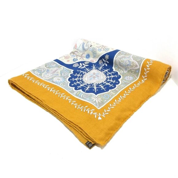 Auth HERMES Carre 140 - Gray Beige Light Brown Multi Cashmere Silk Scarf - Picture 1 of 4